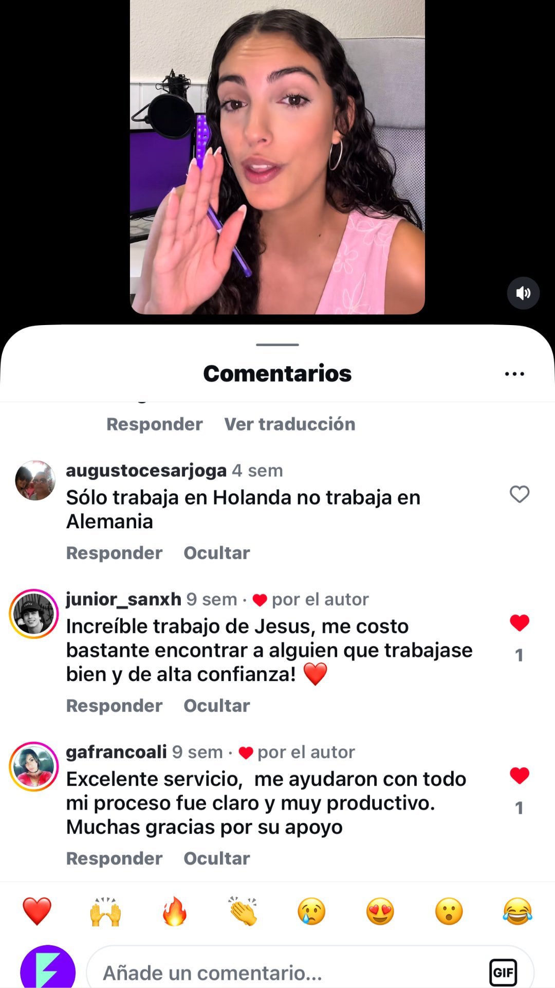 Captura real de reseña de un cliente de Firlitum en Instagram