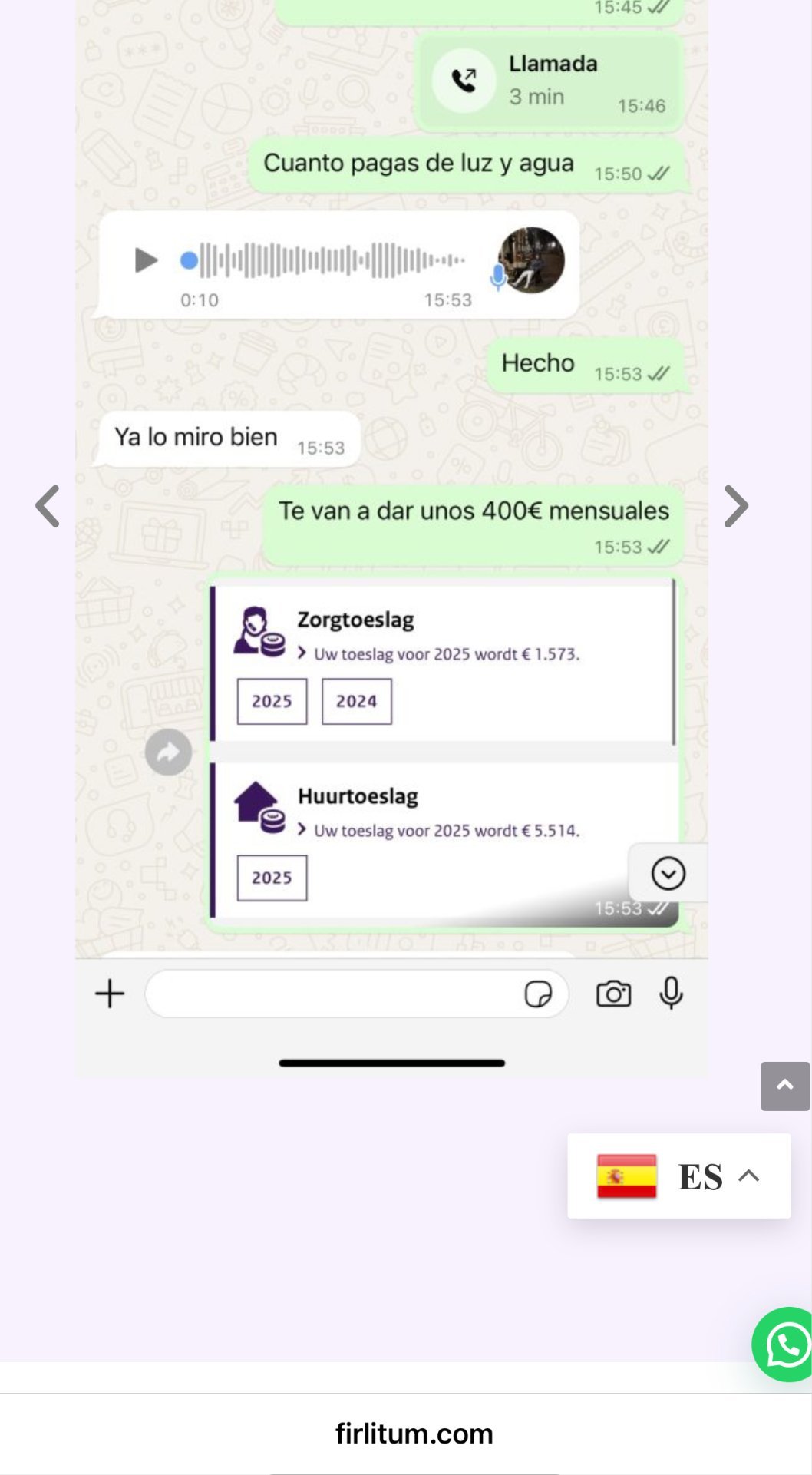Captura real de reseña de un cliente de Firlitum en Instagram